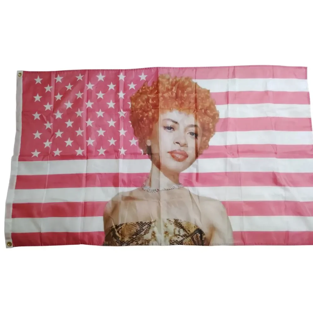 Ice Spice 3x5ft Pink American Tapestry Flag, Outdoor / Room & Dorm Wall Tapestry